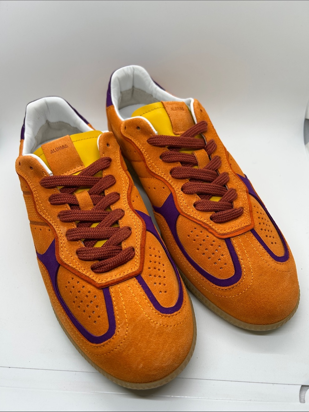 ALOHAS NIB TB.490 Rife Orange Suede Sneakers Shoes **Size 41/US 10-10.5**🔥🔥 - Picture 2 of 8
